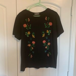 Zara Embroidered T-Shirt